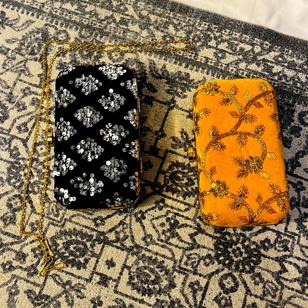 2 Square holiday prom indian Desi event wedding haldi bags 2 for 1 price sale